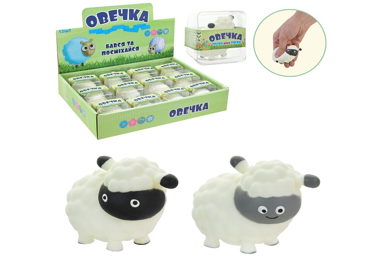 Антистрес арт. TL-7601 (288шт) овечка 6см 24шт в боксі дисплей УПАК12шт