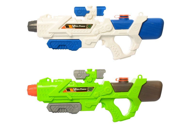 Водяний бластер M 3541 (36шт) размір великий, 49см, помпа, 2 кол, в кульку, 23-57-6,5см