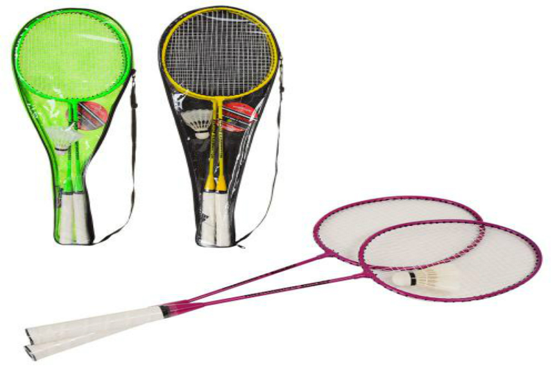 Бадмінтон залізний MS 0774-2 (50шт) ракетки 2шт, 66,5см, волан,неон,3кол,в чохлі,67-21-3см