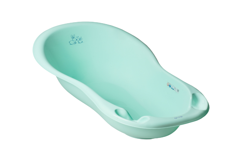 Ванна з відливом   велика (102 см.) Колекція Кролики KR-005-105 (бірюза)