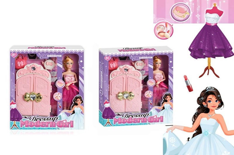 Лялька DSJ399-17 (30шт) 29см, шарнірна, гардероб/шафа, сумка 2шт, в кор-ці, 30-35-5см