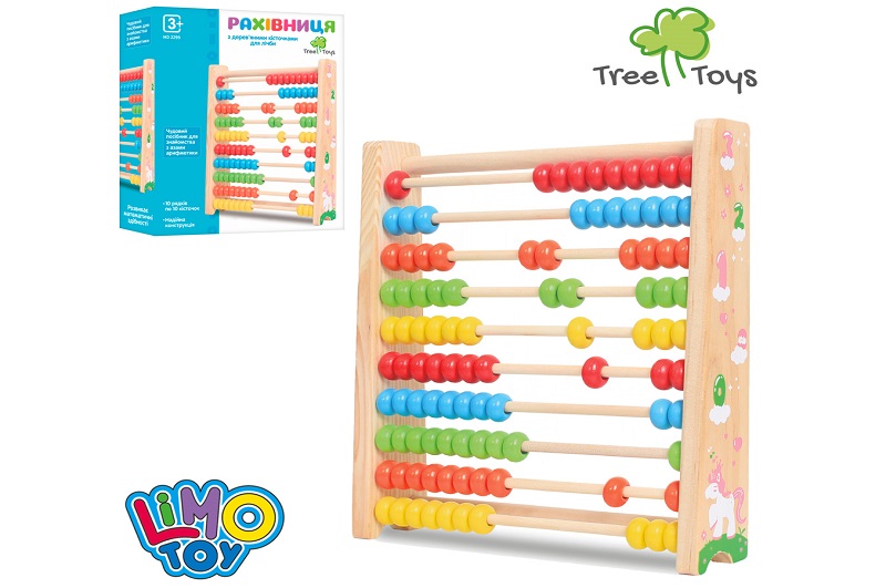 Дерев'яна іграшка Рахiвниця MD 2299 (30шт) кор., 21,5-25-6 см.