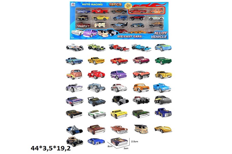 Набір модельок 787-53 метал.18шт.в кор.44*3,5*19,2 /48/