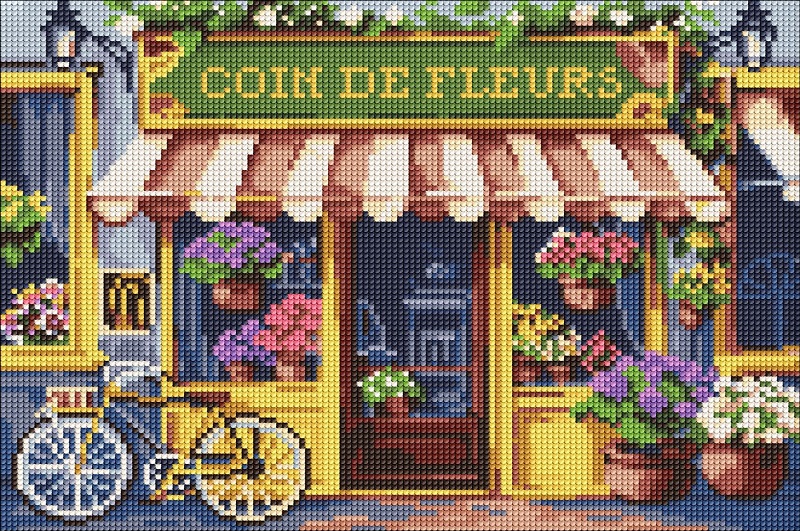 Набір з алмазною мозаїкою Квітковий куточок" 30x40см AMO8149"