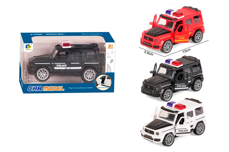 Джип DD2820A (72шт) інерція, 13см, поліція, відчиняються двері, гумові колеса, 3 кольори, в кор-ці,