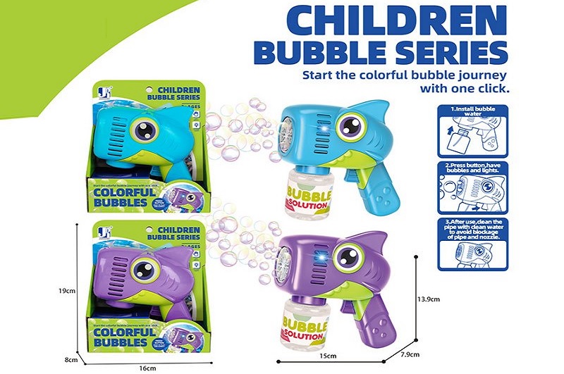 Мильні бульбашки арт. P82518 (72шт/2) батар. 2 кольори, акула короб. 16,8*8,3*19,4см