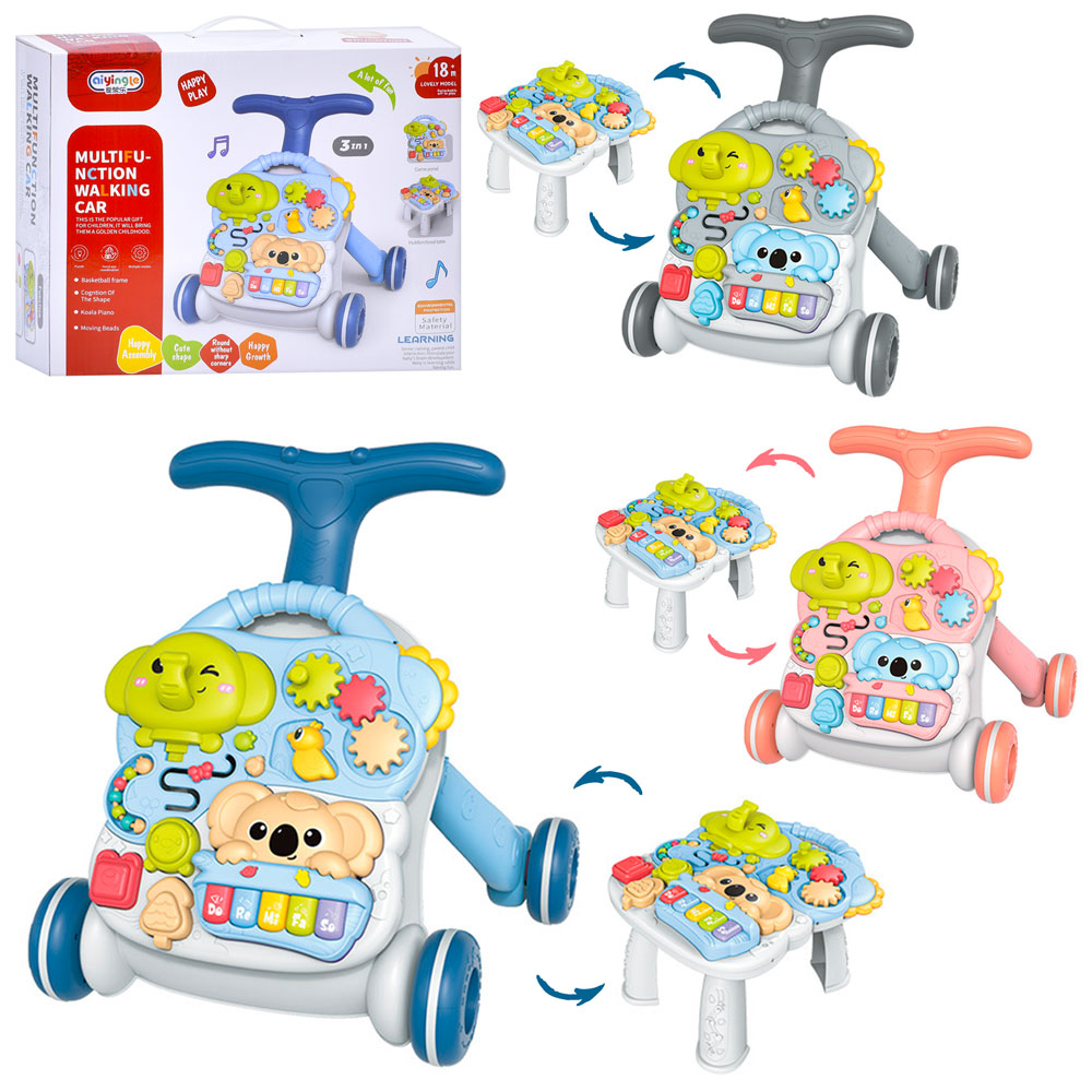 Каталка-ходунки 368-57B-H-R (10шт) 43,5-44-в50см,ігр. панель,3в1(стіл 28-31-в18см,підвіска),сортер