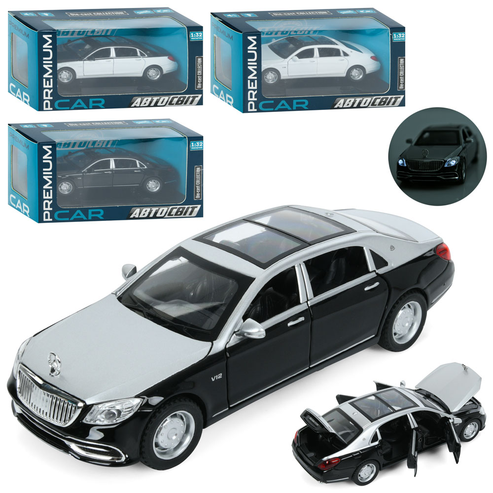 Машина AP-1970 (18шт) АвтоСвіт,1:32,метал,інерц, 16см, звук, світло, відчиняються двері, гумові коле