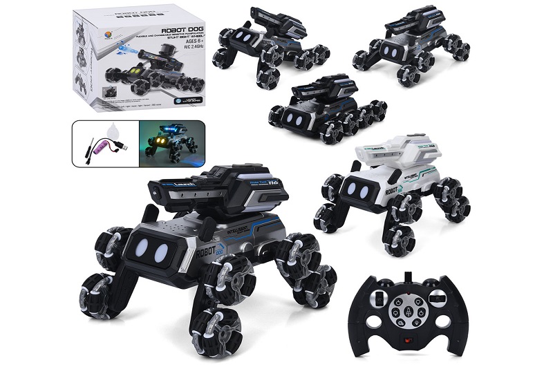 Тварина 809-4A-5A (8шт) р/к2,4G, собака-робот, 22см, 1:14, акум, колеса-ролики, музика, світло, прог