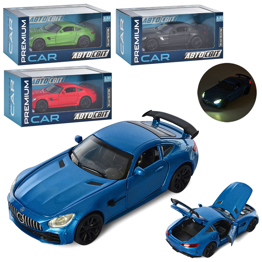 Машина AP-1762 (24шт) АвтоСвіт,1:32,инер-я,металл,14см,зв,св,рез.кол,4цв,бат-табл,в кор, 18,5-9-9см
