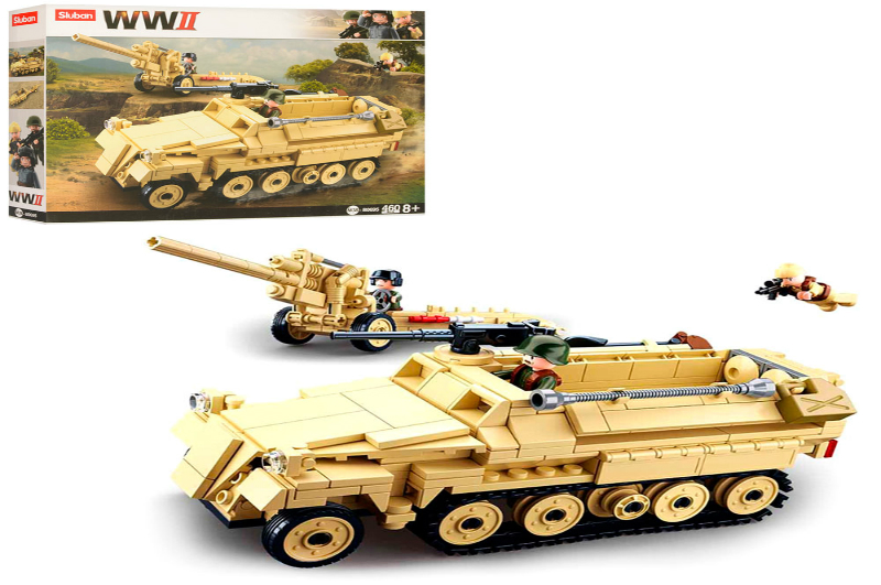 Конструктор SLUBAN M38-B0695 (16шт) військова техніка, 460дет, фігурки, в кор-ці, 38-28,5-7см