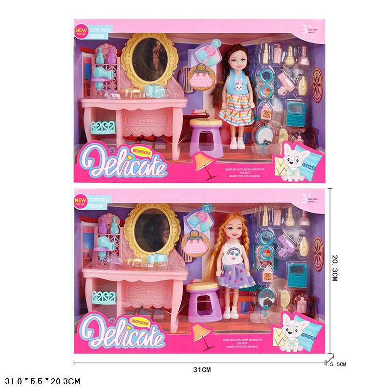 Лялька арт. L5-36 (96шт/2) мікс 2 види, мал, аксес короб. 31*5*20см