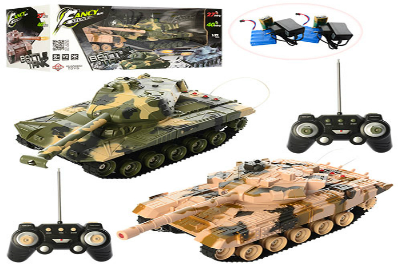 Набір ігровий HB-DZ03 (8шт) танк 2шт, р/в, акум, 26см, зв, св, поворот на 360град, в кор-ці, 50-19,5