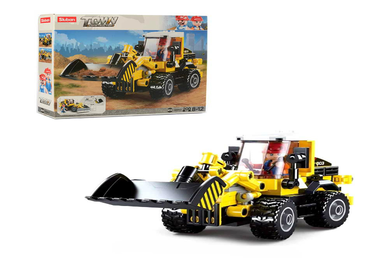 Конструктор SLUBAN M38-B0803 (32шт) бульдозер, 18см, 200дет, в кор-ці, 29-24-5,5см