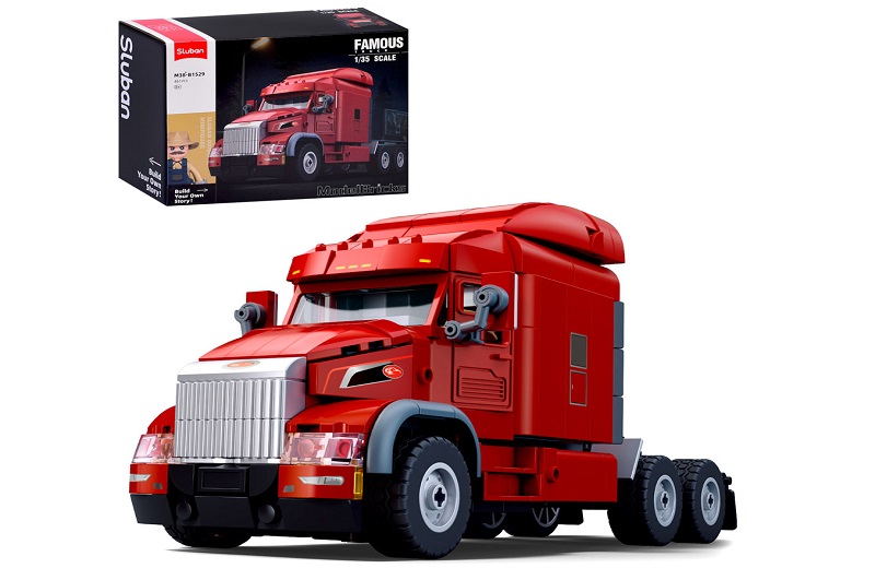 Конструктор SLUBAN M38-B1529 (16шт) трейлер, 1:35, 23,5см, фігурка, 461дет, в кор-ці, 30,5-23,5-12,5