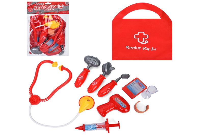 Набір лікаря KJ1941A-3 (48шт) стетоскоп, медичні інструменти, сумка, у пакеті, 18-26-4см