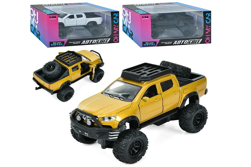 Джип AS-2233 (48шт) АвтоСвіт, 1:36, метал, інер-й, 12см, відч.двері, гум.колеса, 3 кольори, в кор-ці
