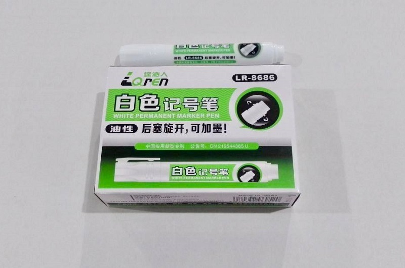 Маркер перманентний LR-8686 Білий(10/1000) УПАК10шт