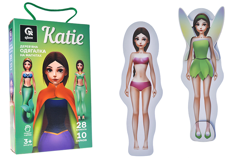 Дерев'яна одягалка на магнітах Katie" QB600-008 qbee"