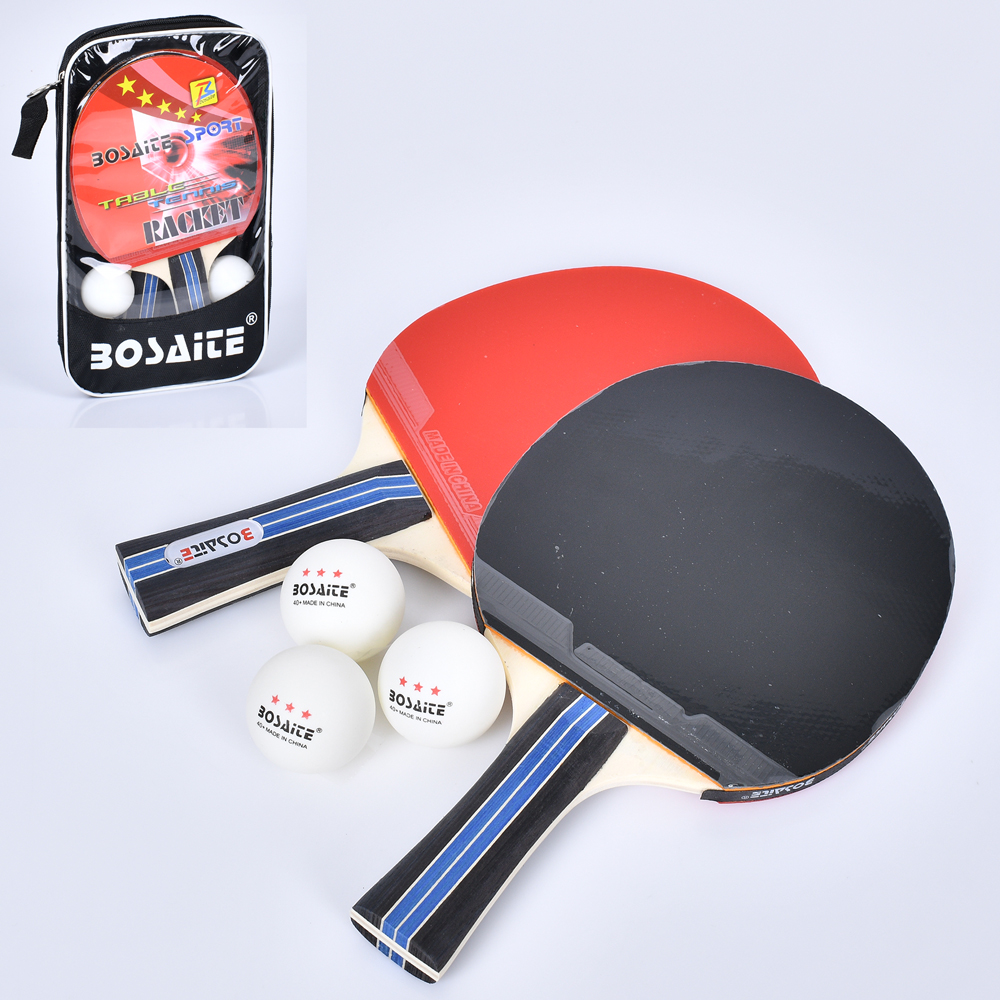 Ракетка MS 2197 (30шт) 2шт, дерев'ян, 26см, м'ячики 3шт40мм, в чохлі, 17-27-3,5см