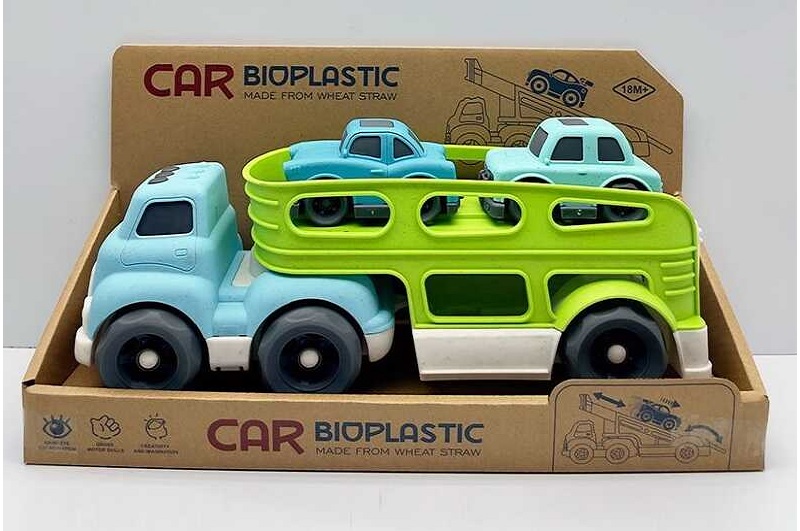 Трейлер 933-673 AM (48) звуки, мелодія, підсвічування, 2 машинки, з біопластику, в коробці