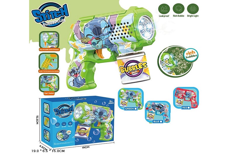 Мильні бульбашки арт. 105B (72шт)  пістолет батар. 19*15 см короб.