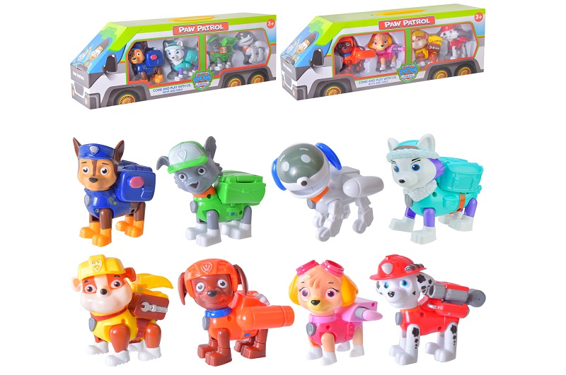 Набір ігровий Paw Patrol арт. 6057 (36шт/2) 2віда по 4героя в наборі по 10,5 см, короб. 41*10*15см