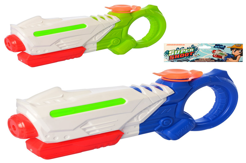 Водяний бластер MR 0193 (48шт) помпа, розмір середній, 34см, 2 кольори, кул, 20-42-5см