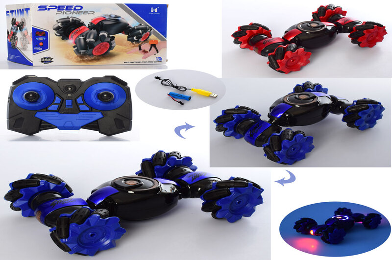 Машинка LH-C026S-1 (6шт) р/к, акум,25см,трюкова,світло,складів,USBзар,2кол,в кор-ці,29-18-11см