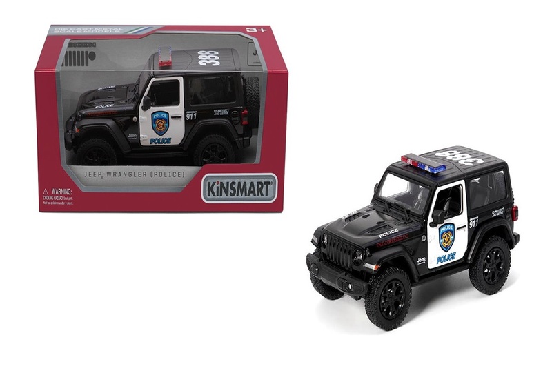 Модель джип JEEP WRANGLER 5'' KT5412WP Police метал.інерц.відкр.дв.кор