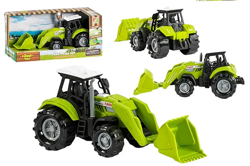 Трактор з ковшем інерційний, озвучений, зі світлом, в коробці 550-2P р.18*8*8,5см