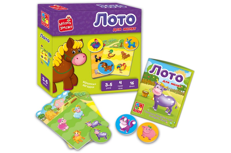 Гра розвиваюча Vladi Toys. Лото. Ферма". VT2100-08"