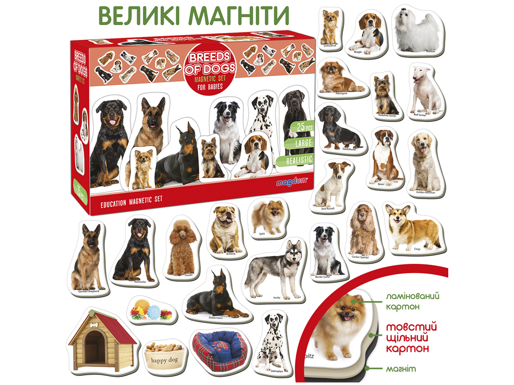 Набір магнитів Породи собак" ML4031-20EN"