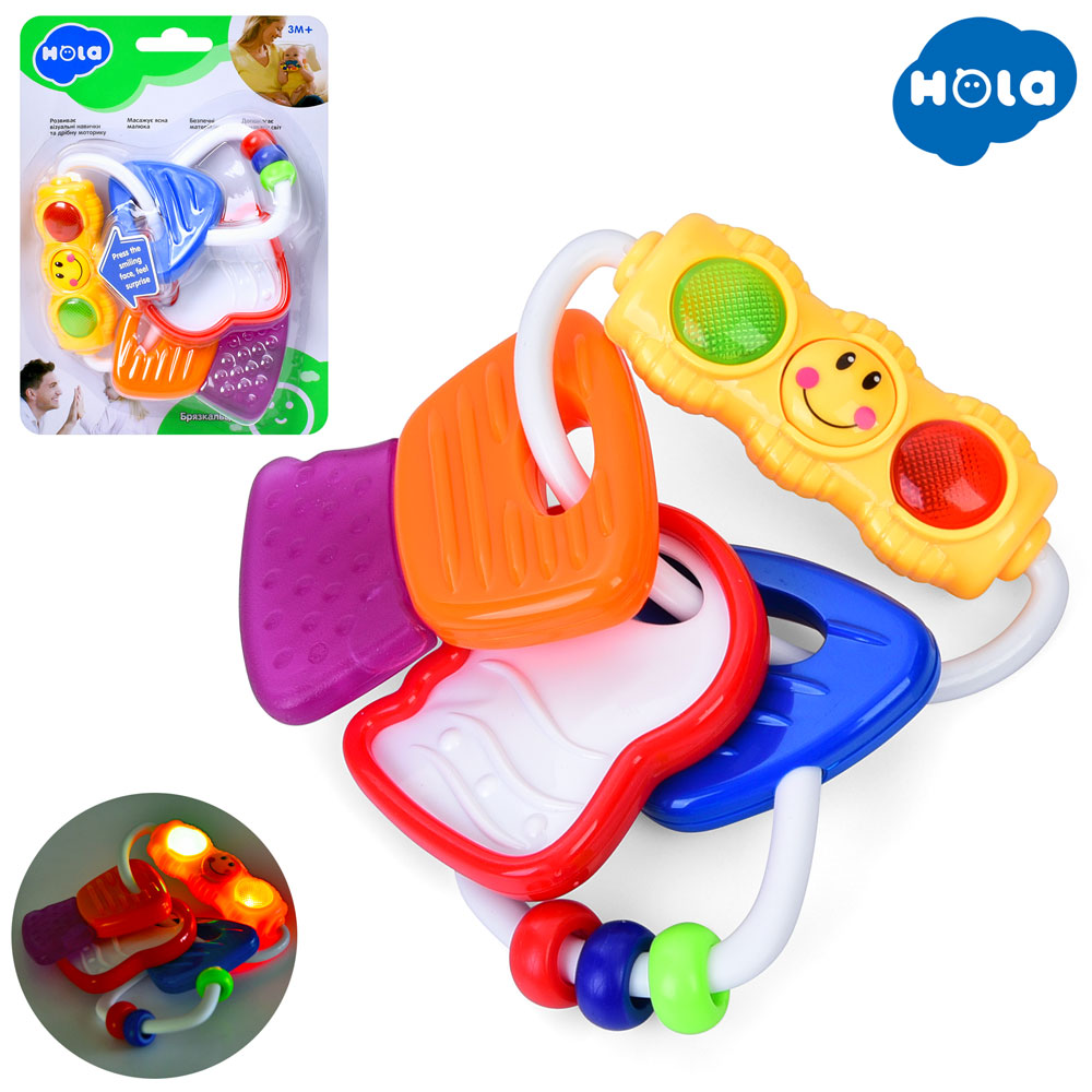 Брязкальце 306 E (96шт) прорізувач, світло, на бат-ці (табл), на аркуші, 14-19,5-4см