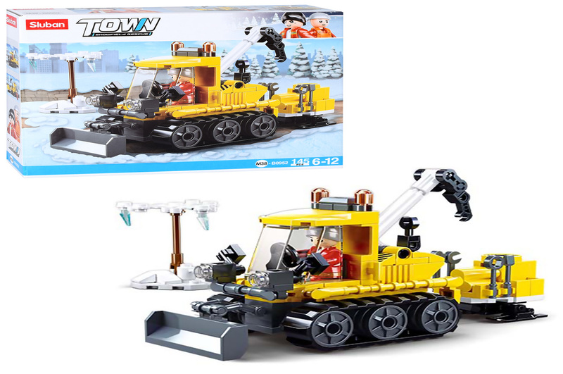Конструктор SLUBAN M38-B0952 (60шт) снігоприбиральна машина, фігурка, 145дет, в кор-ці, 24-19-4,5см