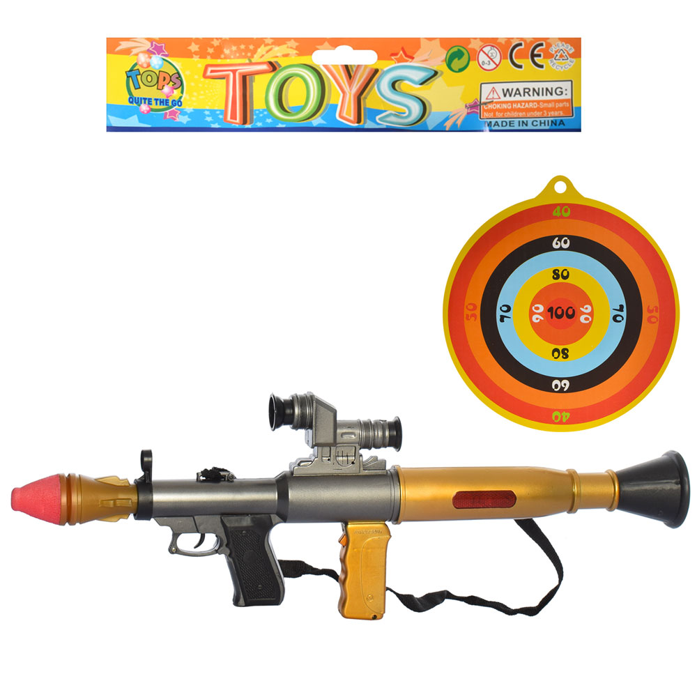 Автомат SA931-4 (72шт) гранатомет, 47,5см, мішень, звук, світло, бат, в кульку, 52-24-6,5см