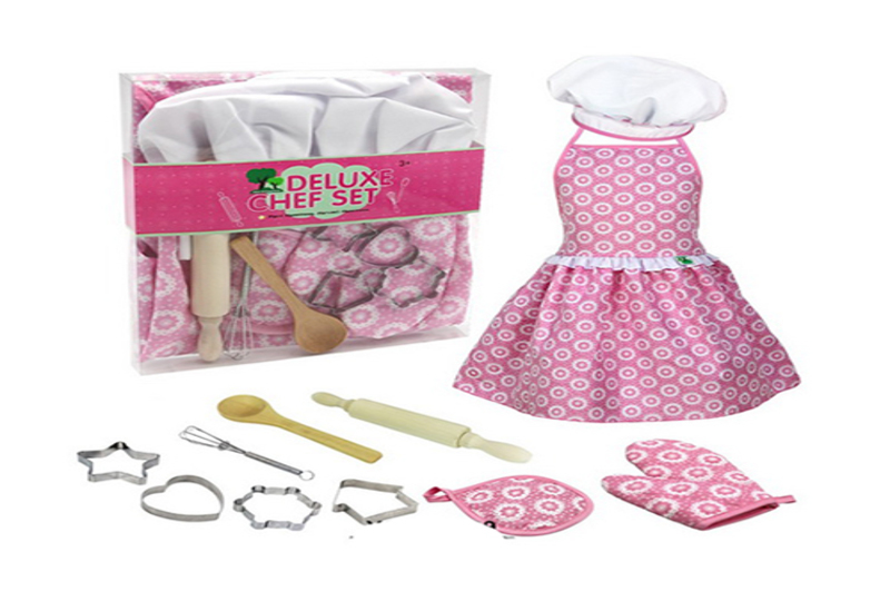 Кухар набір арт. WQ5198-5 (96шт/2)  фартук, шапочка, аксесуари для кухні короб. 23.5*2.5*28 см