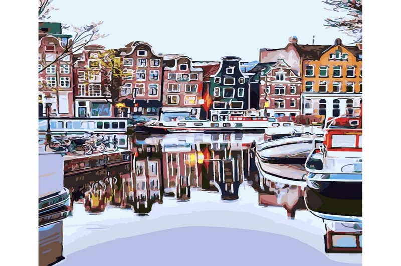 Картини по номерах SY6142 Затишна бухта", розміром 40х50 см"