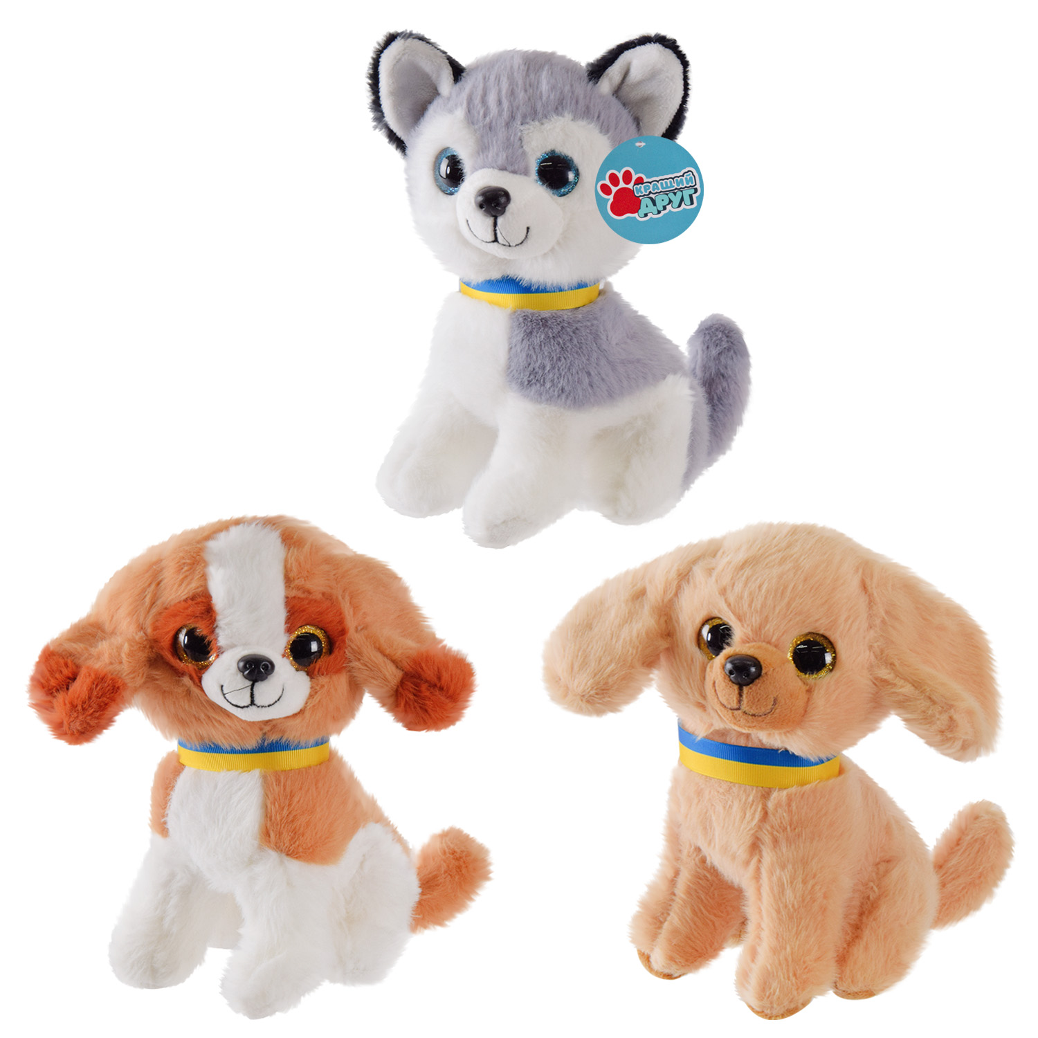 М'яка іграшка M070 (60шт) собачка, 3 види, р-р іграшки – 20 см