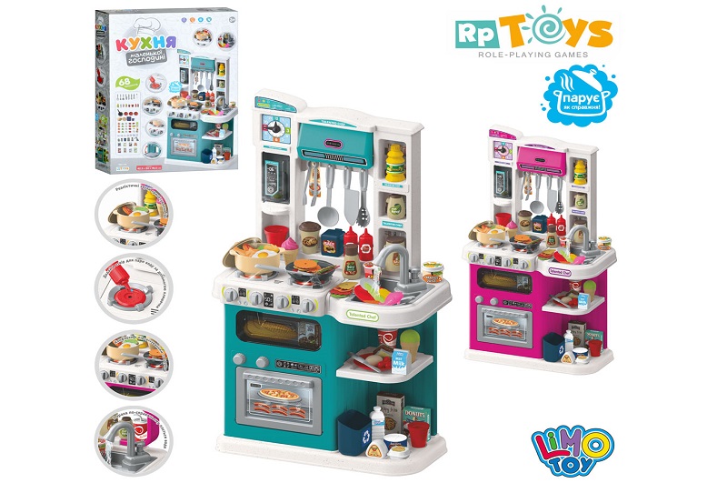 Кухня 922-176-177 (8шт) 42,5-24-в78,5см, плита, пара, звук, світло, духовка, мийка-ллється вода(меха