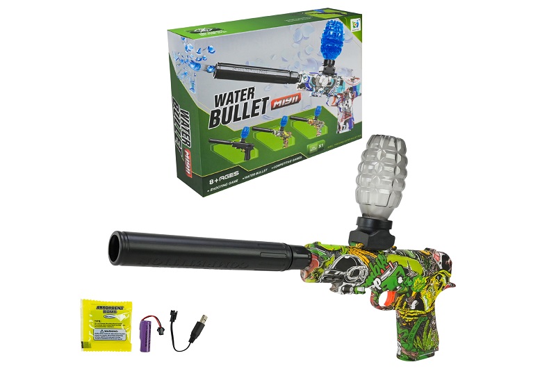 Бластер арт. 913-3 (72шт/2) аккум. 2кольори,стріляє гелевими кулями,USB-заряд, короб. 23,5*5,4*18,2с