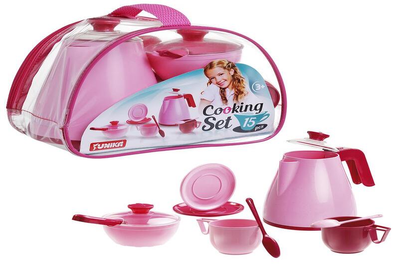 Набір посуду Cooking Set (15 pcs.) рожевий  Юн1733