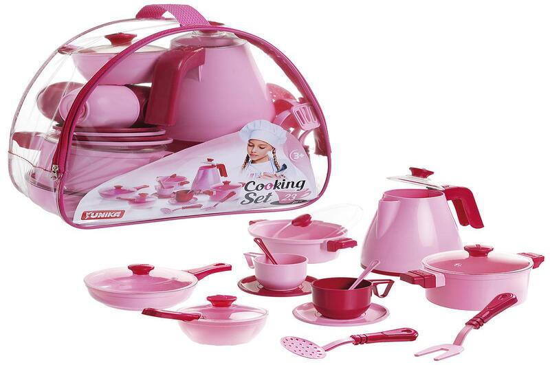 Набір посуду Cooking Set (23 pcs.) рожевий  Юн1740