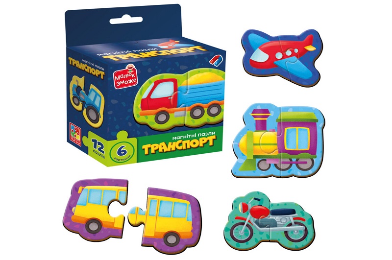 Гра розвиваюча Vladi Toys пазли магнітні Транспорт" VT1733-02"