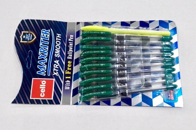 Ручка масляна Cello MAXRITER Зелена(10) УПАК10шт