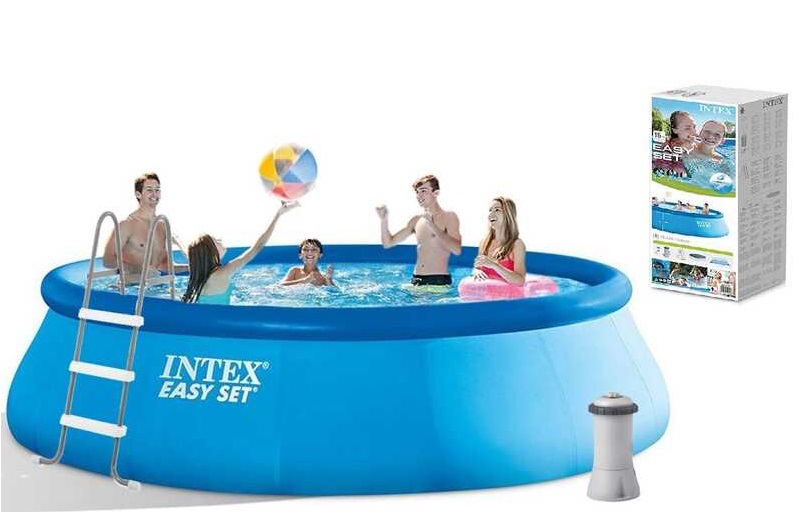 Басейн 26166 NP Intex (1) об`єм:12430л, фільтр+насос, розмір:457х107см (3785л/год, драбина, тент, пі