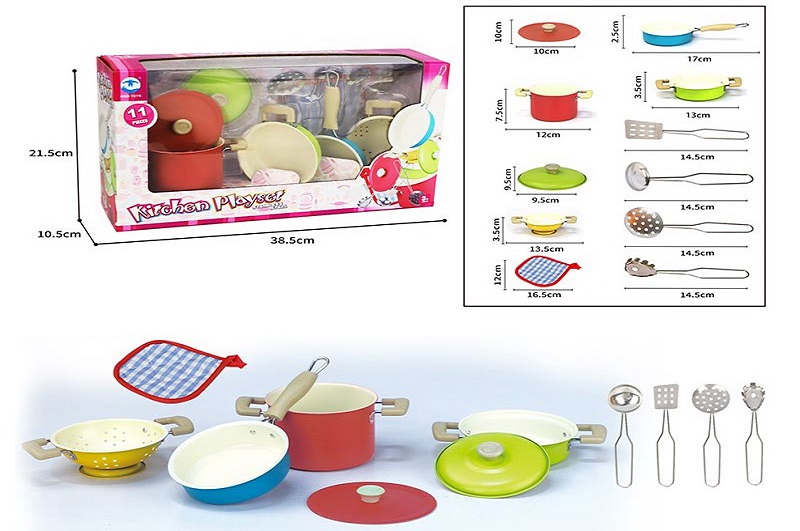 Набір посуду 3815-7A метал.кор.38,5*10,5*21,5 /24/