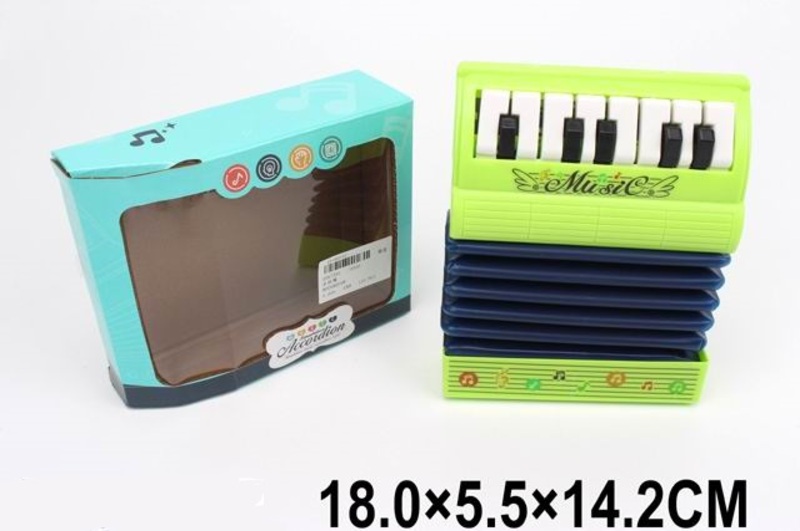 Муз. акордеон 2020 (2067591) (120шт/2)звук, в коробці 18*5,5*14,2см