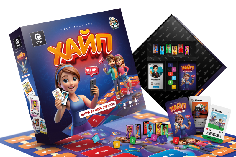 Настільна гра ХАЙП. Битва за популярність" QB701-007 р.31*31*5,5см"