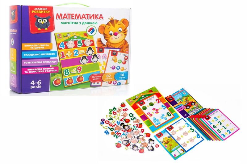 Математика з магнітною дошкою VT5412-02 (укр)